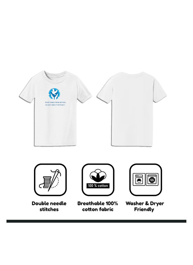 PRINTSHOP4ME - Peace Love Men's T-Shirt–Cotton Half Sleeve Round Neck Soft&Breathable Fabric Casual Wear For Everyday Comfort|Gift For Special Events - Image 1