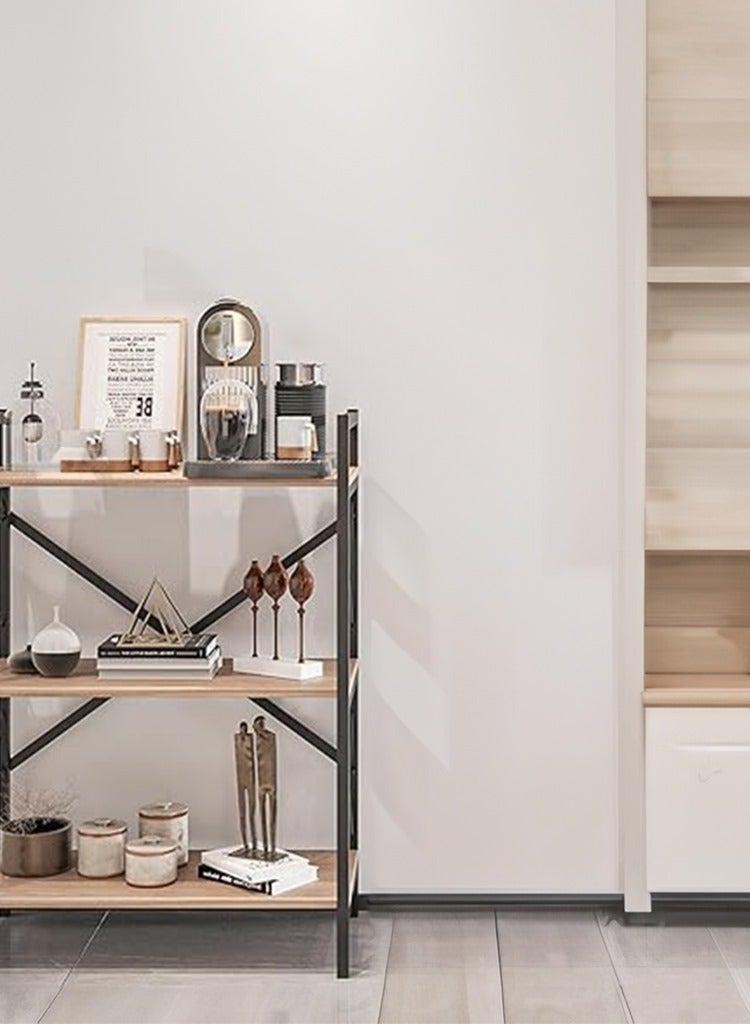 AGD Entrance Console Table, Coffee Corner Table, Side Table, Bookcase Consisting of 3 Wooden Shelves that Meets all your Needs - brown/black - Image 3