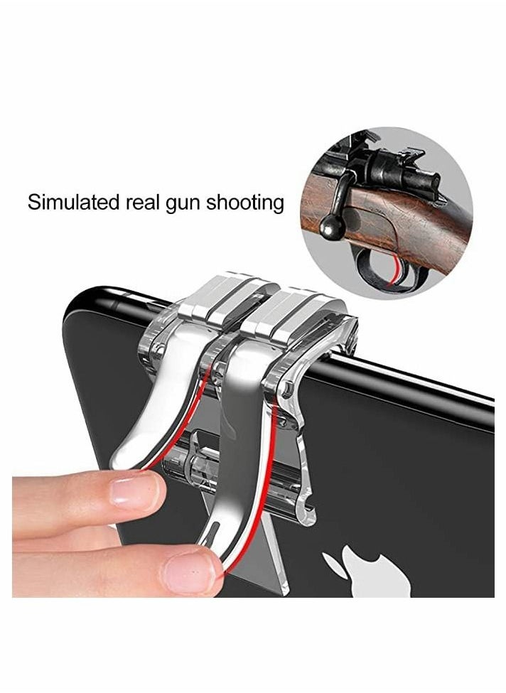 Excefore - Finger Sleeves for Gaming, 12Pcs Highly Sensitive Anti-Sweat Breathable Finger Covers, with 2Pcs Mobile L1R1 Game Triggers for Phone Games, Six-finger Linkage, Shooter Sensitive Controller Joysticks - Image 1
