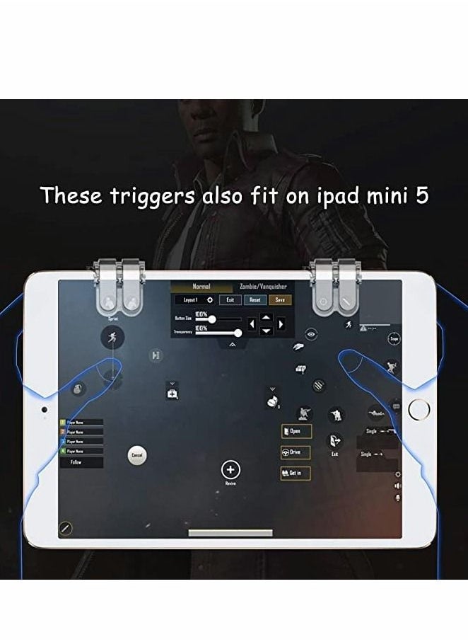 Excefore - Finger Sleeves for Gaming, 12Pcs Highly Sensitive Anti-Sweat Breathable Finger Covers, with 2Pcs Mobile L1R1 Game Triggers for Phone Games, Six-finger Linkage, Shooter Sensitive Controller Joysticks - Image 1