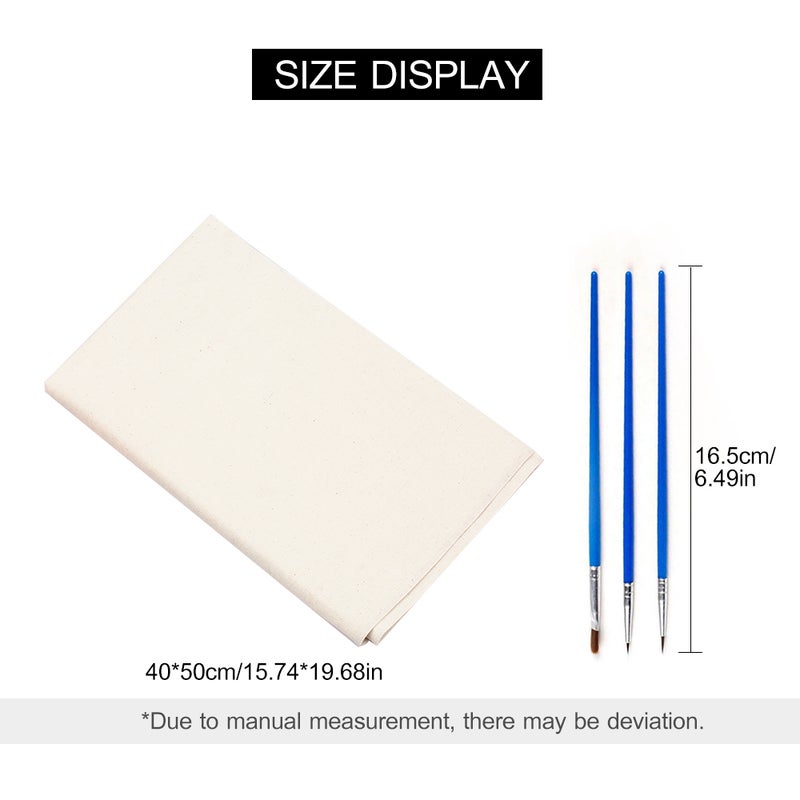 DIY Canvas Oil Painting Paint by Numbers Frameless Painting Kit Drawing Paintwork with 3 Paintbrushes and Pigment for Kids & Adults 40*50cm - Image 5