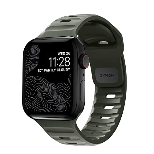 Nomad Sport Band - 45mm | Ash Green Apple watch ultra 2 band, Designed to give your Apple Watch a modern and athletic look for intense workouts and everyday wear, Compatible with New Series 11, Ultra 1-3, Series 1-10, and SE. - Image 1