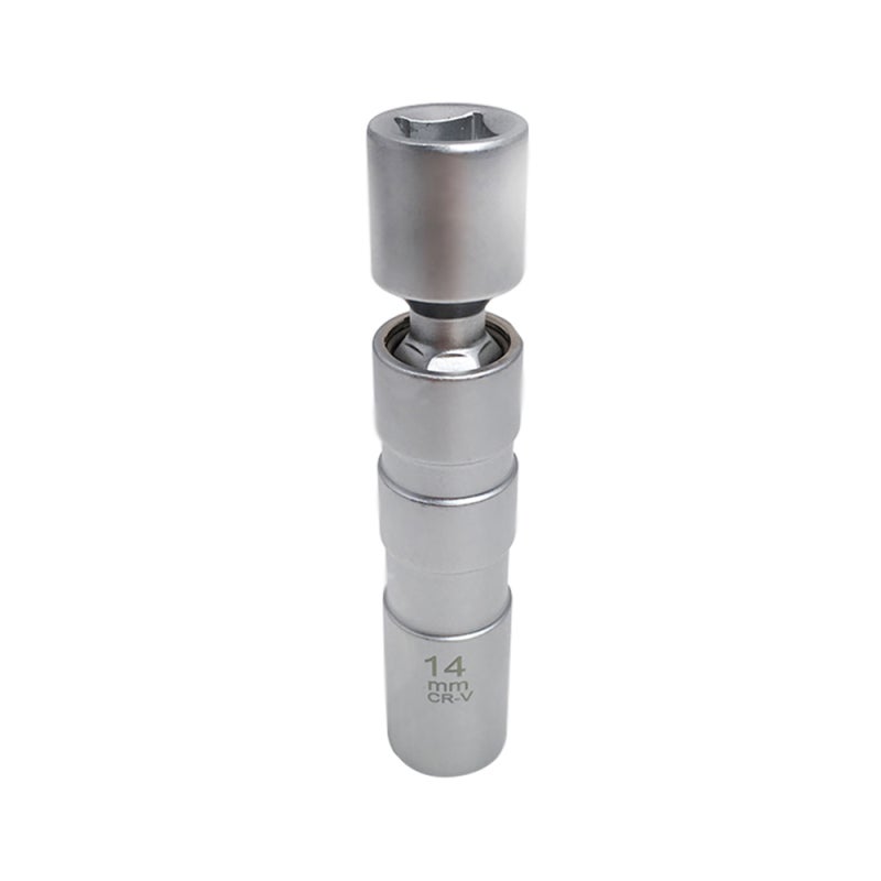 Spark Plug Socket 14mm Thin Wall High Carbon Steel Durable Drive Socket - 12-Point Firm Grip Socket for BMW Nissan VW Mercedes Audi Vehicle Maintenance - Image 1