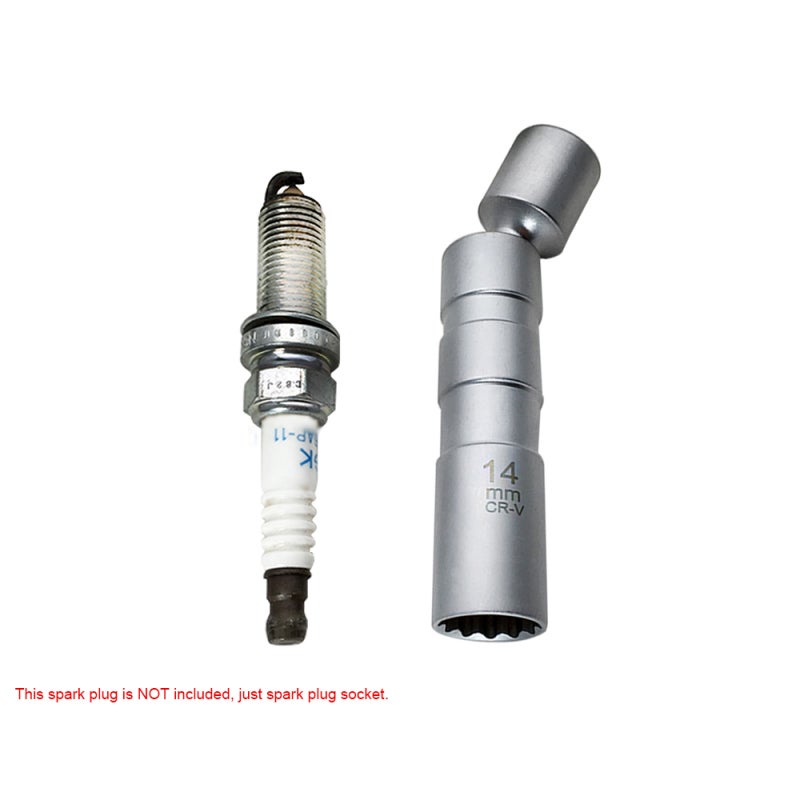 Spark Plug Socket 14mm Thin Wall High Carbon Steel Durable Drive Socket - 12-Point Firm Grip Socket for BMW Nissan VW Mercedes Audi Vehicle Maintenance - Image 2