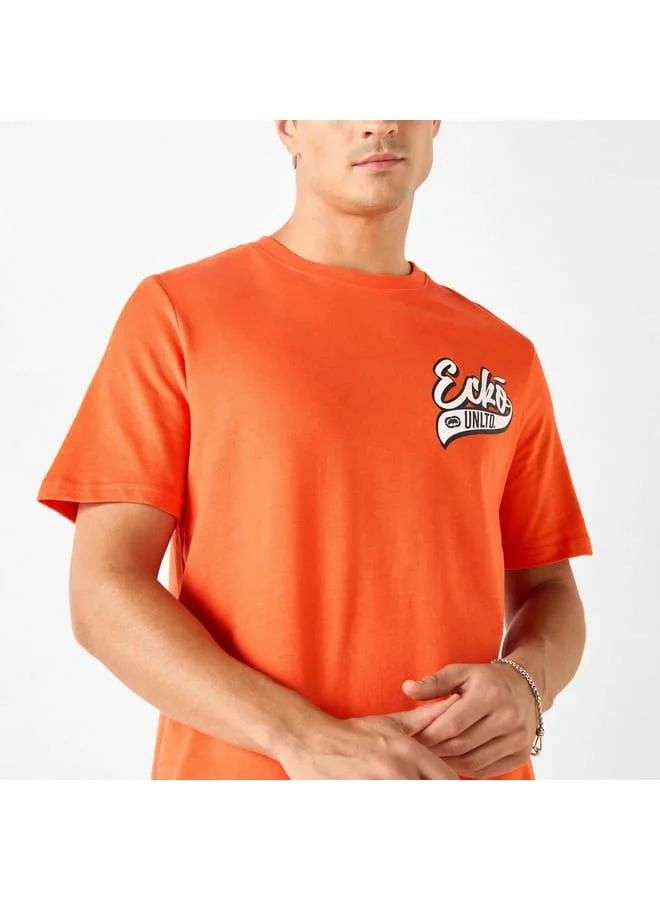Ecko Unltd. Ecko Unltd Logo Print T-shirt with Crew Neck and Short Sleeves