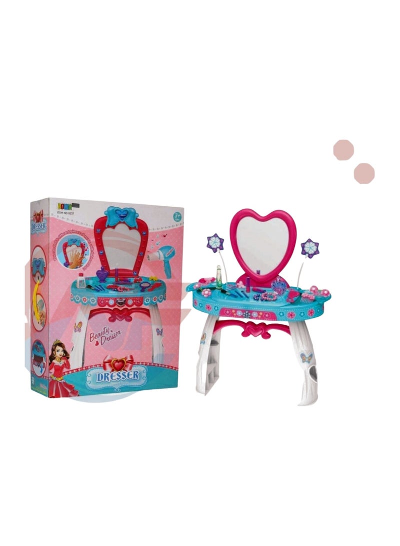 Glamour Dresser Mirror Set With Accessories For Girls