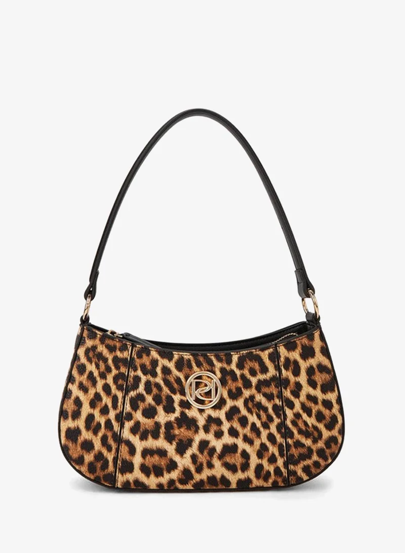 Paprika Solid Shoulder Bag with Detachable Strap and Zip Closure