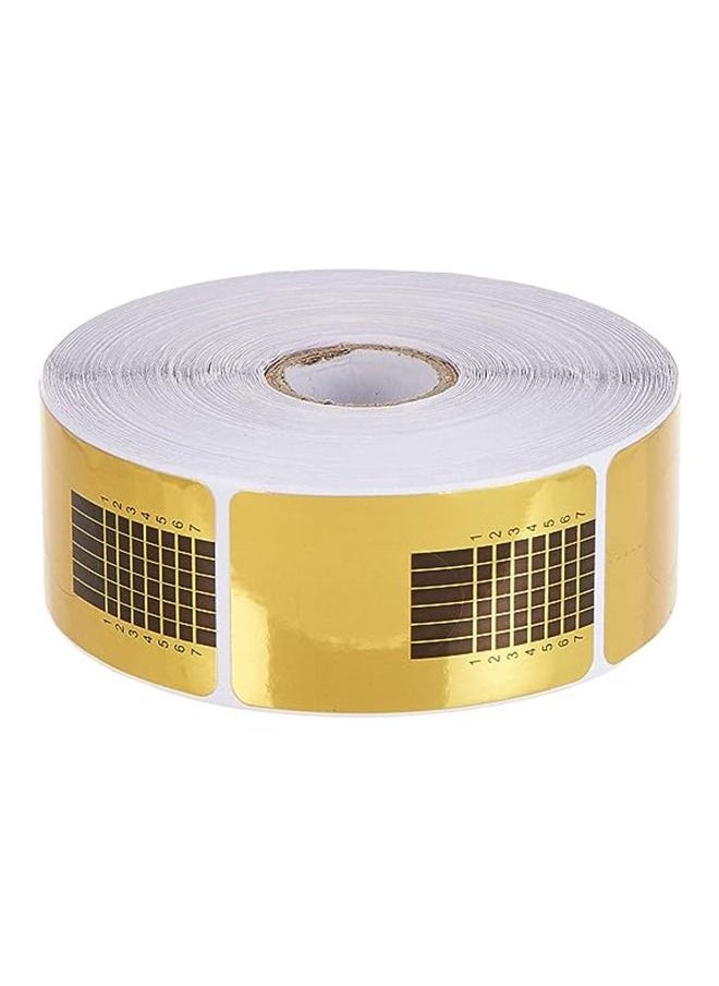 KOKO 500 Pcs Acrylic Nail Forms, Gold Horseshoe Nail Extension Tips Guide Stickers  - Image 2