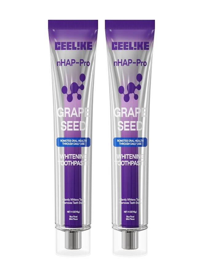 CEELIKE Grape Seed Whitening Toothpaste, Color Correcting Purple Paste with Nano Hydroxyapatite (nHAP), Fluoride Free & Peroxide Free, for Whiter Teeth & Sensitive Teeth (2) - Image 1