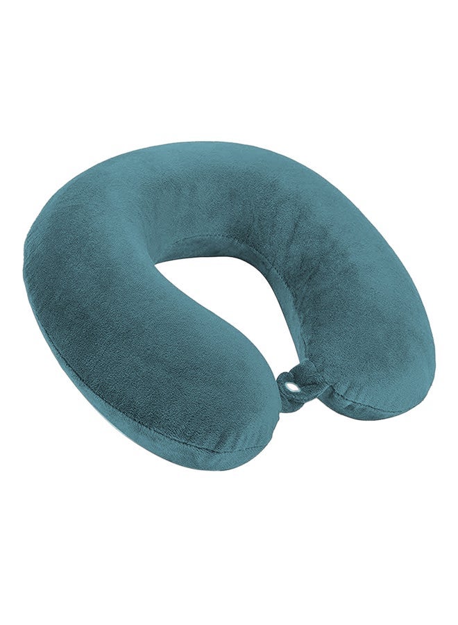Soufa Dibaj Velvet Neck and Travel Pillow 30x25x10 cm - Turquoise - Image 1