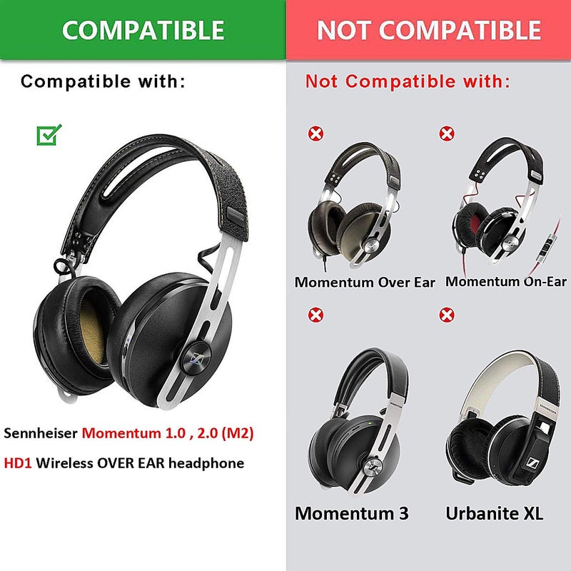 defean Momentum 2 Ear Pads - Replacement Ear Cushion Compatible with Sennheiser HD1 Momentum 1 Momentum 2.0 (M2) Wireless Over Ear Headphones - Image 3