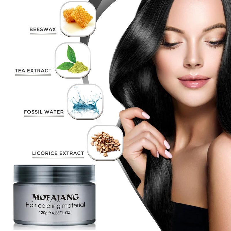 Sovoncare Black Temporary Hair Color Wax - SOVONCARE Washable Hair Dye for Men & Women, All-Day Hold Disposable Hair Styling Clays for Party, Cosplay & Daily 4.23 oz - Image 2