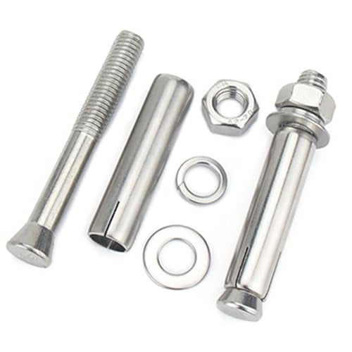 Sipery Expansion Bolts, 304 Stainless Steel External Hex Nut Expansion Screw Bolts Sleeve Anchor M6x60mm 8Pcs - Image 3