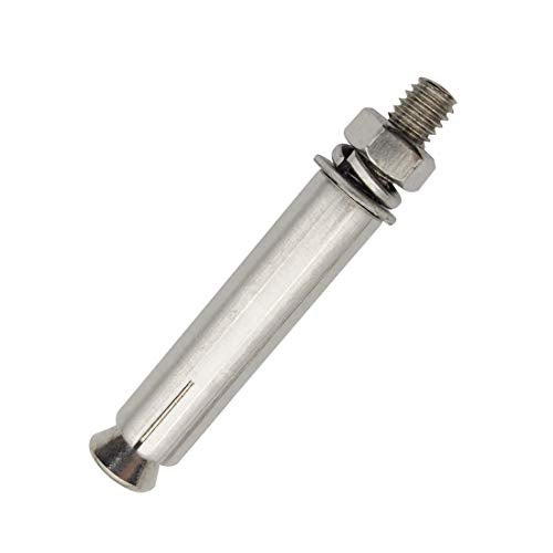 Sipery Expansion Bolts, 304 Stainless Steel External Hex Nut Expansion Screw Bolts Sleeve Anchor M6x60mm 8Pcs - Image 2