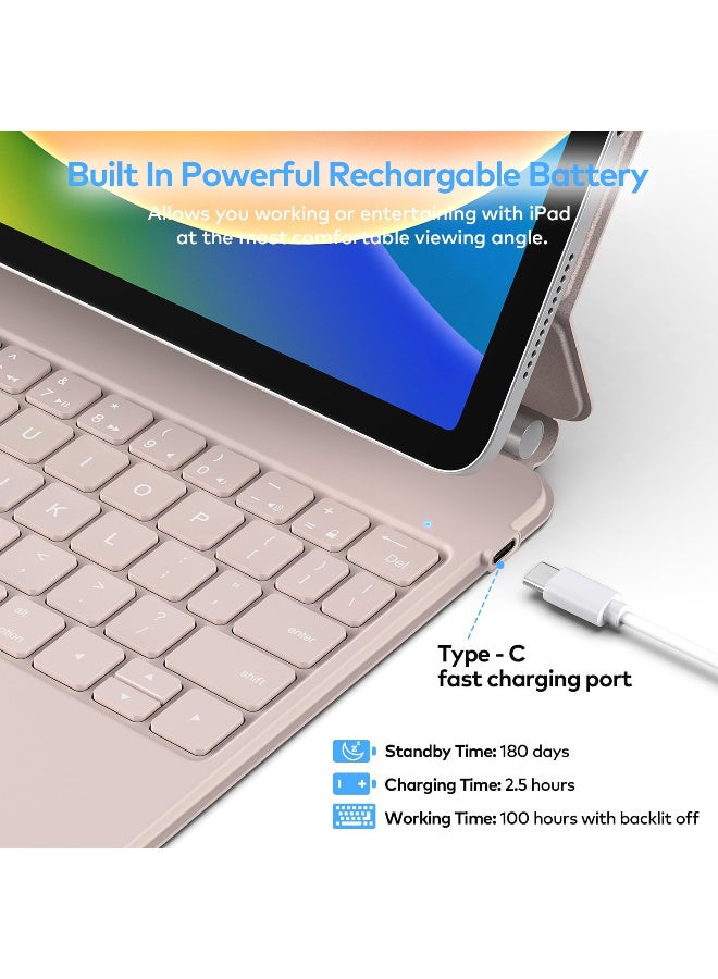 Magic Style Keyboard with Multi-Touch Trackpad - Floating Cantilever Stand - Magnetic Case for iPad 10.9 Inch 10th / 11th Gen, Keyboard Case for iPad 10th Gen 2022 and 11th Gen (A16, 2025) . - Image 4