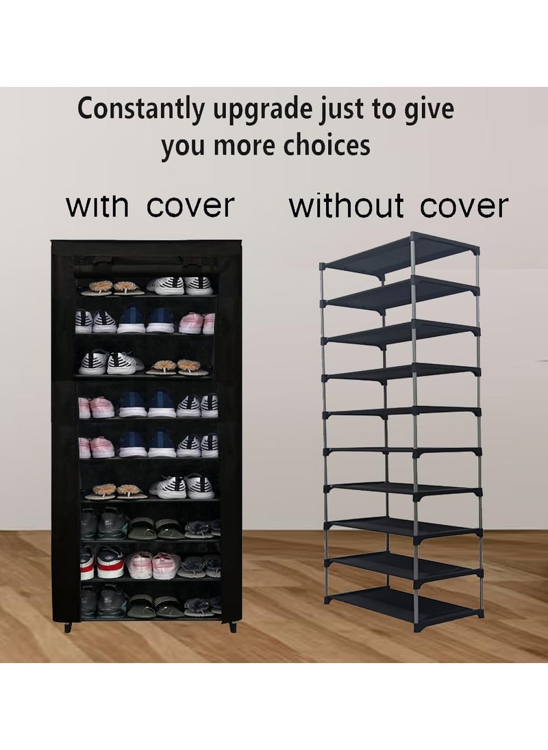 GlowSilk GlowSilk 9 Layer Shoes Rack for Home Metal Adjustable Shoe Stand Organizer Stackable Storage Bedroom entryway Adjustable Slots Shelf Easy Footwear Rack MultiPurpose Durable Plastic  - Image 4
