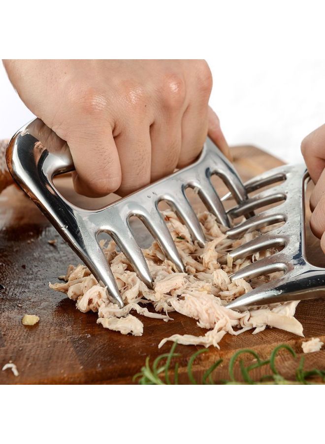 Stainless Steel Bear Claw Meat Divider Picnic Barbecue Supplies Roast Chicken Special Fork Pine Meat Crushing Kitchen Tearing Meat Artifact-Color:Plastic Model [pack Of 2] - Image 2