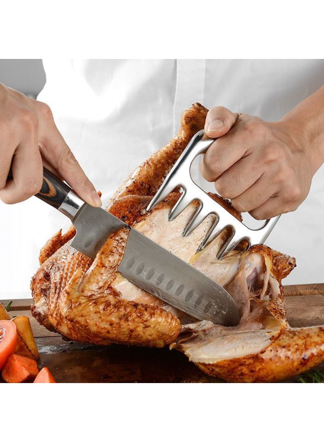 Stainless Steel Bear Claw Meat Divider Picnic Barbecue Supplies Roast Chicken Special Fork Pine Meat Crushing Kitchen Tearing Meat Artifact-Color:Plastic Model [pack Of 2] - Image 4
