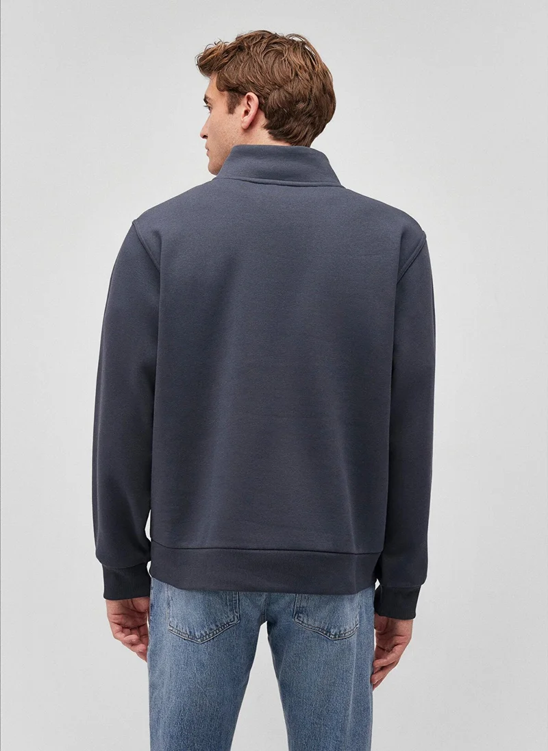 MAVI Half Zip Navy Basic Sweatshirt