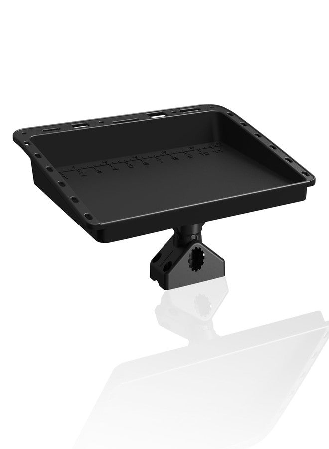 EDSRDPLT Adjustable Boat Bait Cutting Board - 360° Rotating Nylon Cutting Board Bait Table with Measuring Lines, Tool Slots, Drain Holes & T-Track Compatibility - Image 1