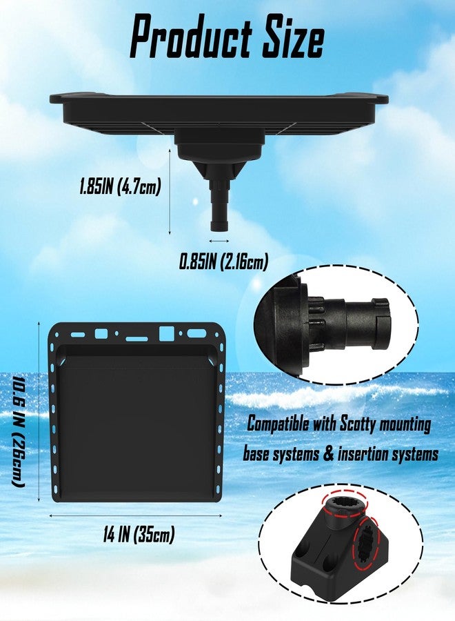 EDSRDPLT Adjustable Boat Bait Cutting Board - 360° Rotating Nylon Cutting Board Bait Table with Measuring Lines, Tool Slots, Drain Holes & T-Track Compatibility - Image 4