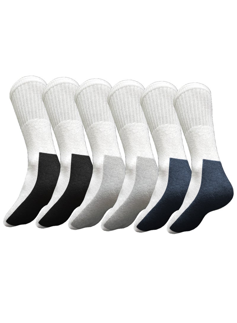 تانجو جوارب رجالية مريحة للاستخدام اليومي - عبوات متعددة - مقاس موحد EU 40-46 (WHITE COMBO - 6 أزواج، 6) - Image 2