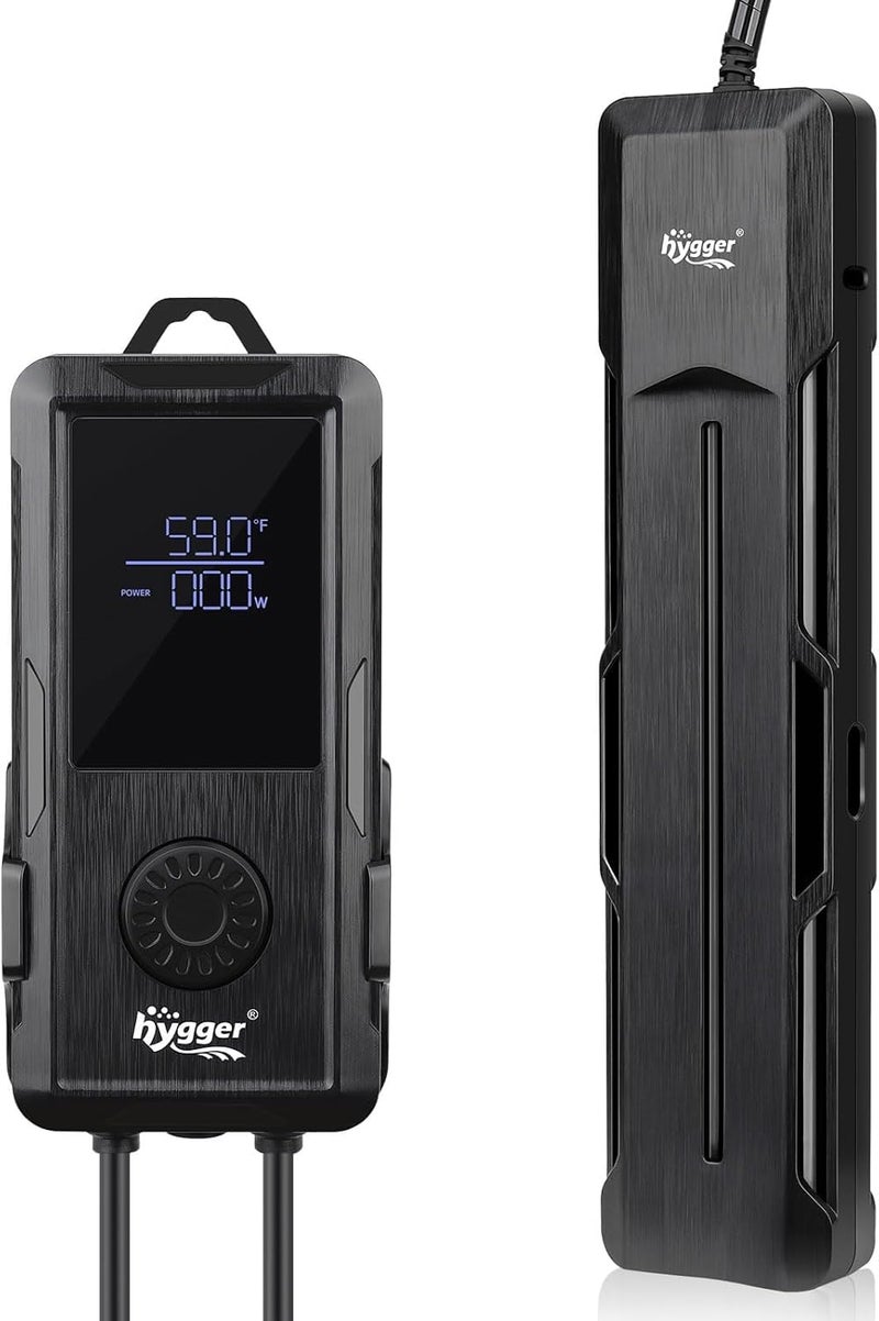 Hygger Submersible Aquarium Heater, 800W with Smart Digital Display Controller and Extra Suction Cup Cup, Auto Shut-Off Protection, for 500-1000L Freshwater Salt Water Tank - Image 1