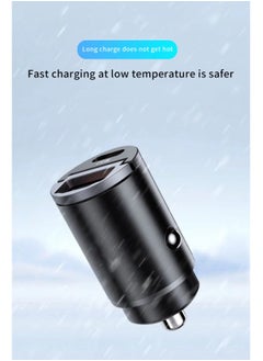 Generic Car Charger with USB Port and Type C, 200W Power Socket, Supports Fast Charging, Small Size Charger with USB and Type C Ports, 200W PD QC, Black Color  - Image 2