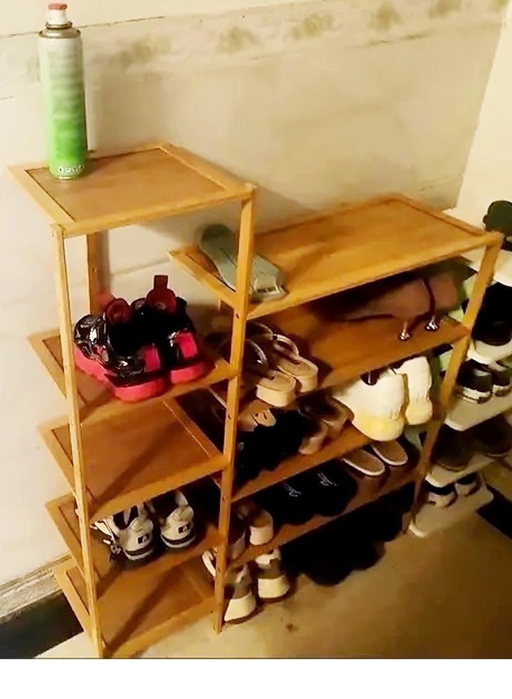 fashionhome Multi-Layer Bamboo Shoe Rack Storage Shelf 77 x 25 x 73 cm  - Image 2