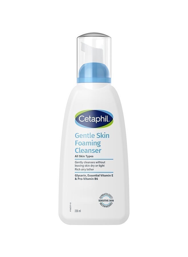 Cetaphil حزمة نظام العناية بالبشرة اللطيف بخطوتين: منظف رغوي خالي من الزيت (236 مل) وكريم مرطب (100 جرام) | للبشرة الجافة إلى الجافة جداً، العادية، الحساسة | مع النياسيناميد (B3)، والفيتامينات B5 وE، والجلسرين | مختبر من قبل أطباء الجلد، مضاد للحساسية، غير مسد للمسام، خالي من العطور - Image 3