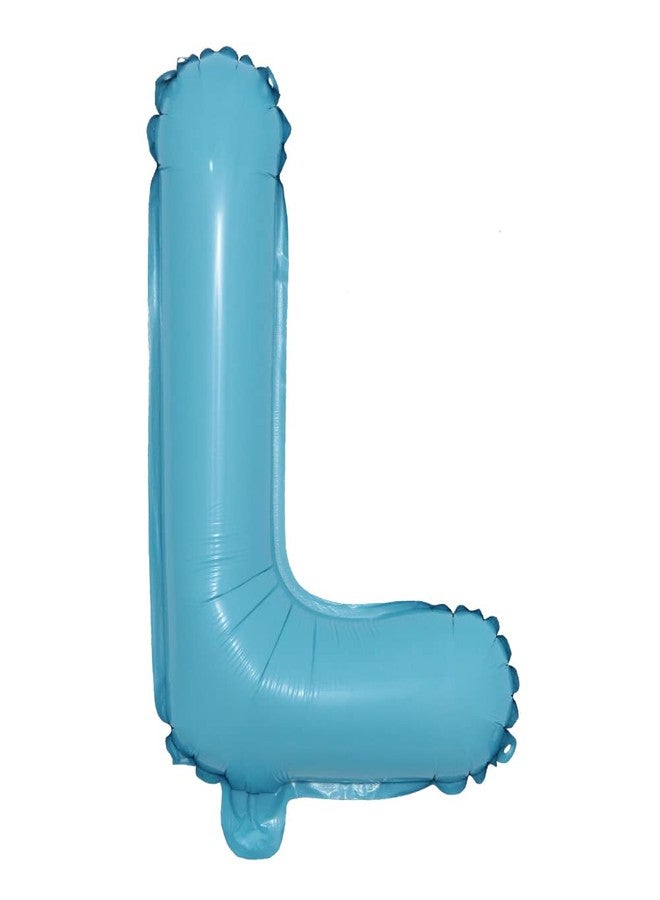 RUIANSI 16 inch Candy light blue Alphabet Letter and Number Balloons Set Package, Aluminum Hanging Foil Film Banner Mylar Balloon for Birthday Party Decoration Custom Word (A-Z, 0-9) (16 inch Candy Blue L) - Image 1