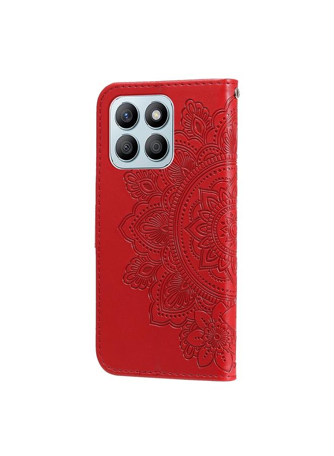 اس-توب جراب هاتف Honor X8b من الجلد بنقشة زهور بسبع بتلات - Image 3