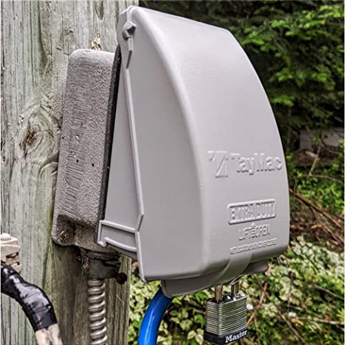 TayMac MX5280S Weatherproof Metallic Low Profile WhileInUse Device cover with 8in1 Configurations and Single Gang Deep Vertical Gray - Image 3