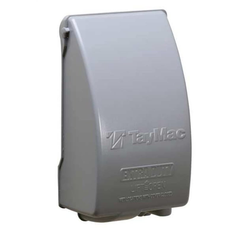 TayMac MX5280S Weatherproof Metallic Low Profile WhileInUse Device cover with 8in1 Configurations and Single Gang Deep Vertical Gray - Image 2