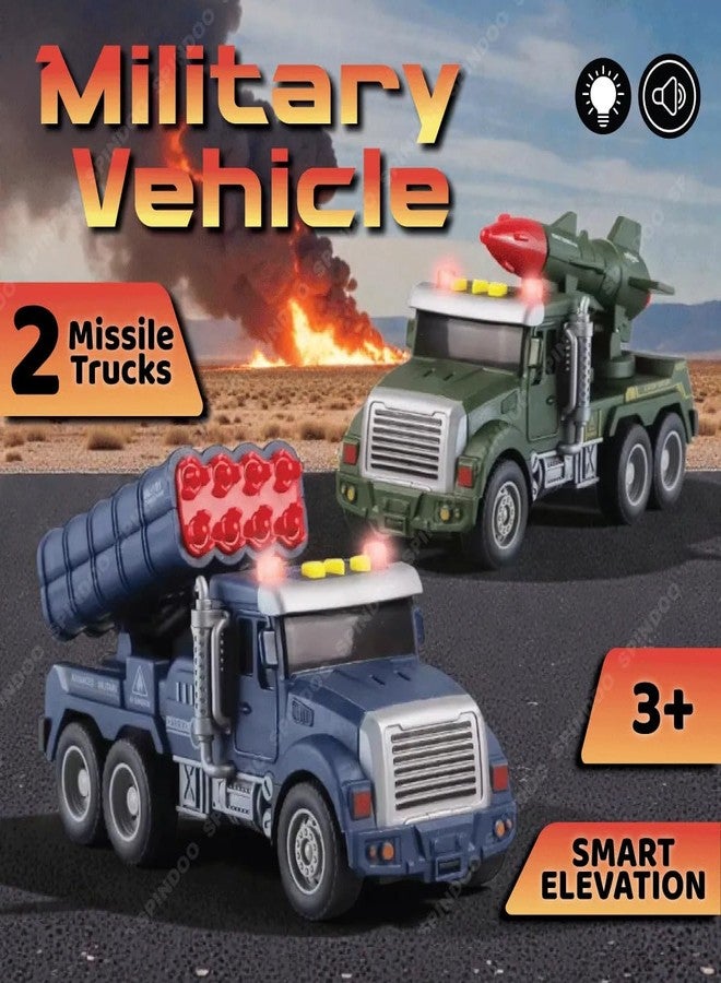 Spindoo Military Missiles Vehicles Toy for Kids - Light Music & Operational Parts, Strong Plastic Material, Ideal Toys for 3+ Year Boy - Durable & Engaging Kids Toys for Creative Play (Pack of 2) - Image 2