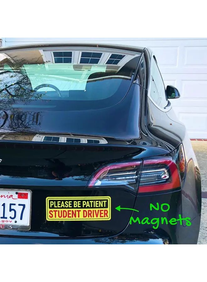 Polyethylene Anti Rear End Sticker For New Car Driving Novice Drivers 1pc - Image 3