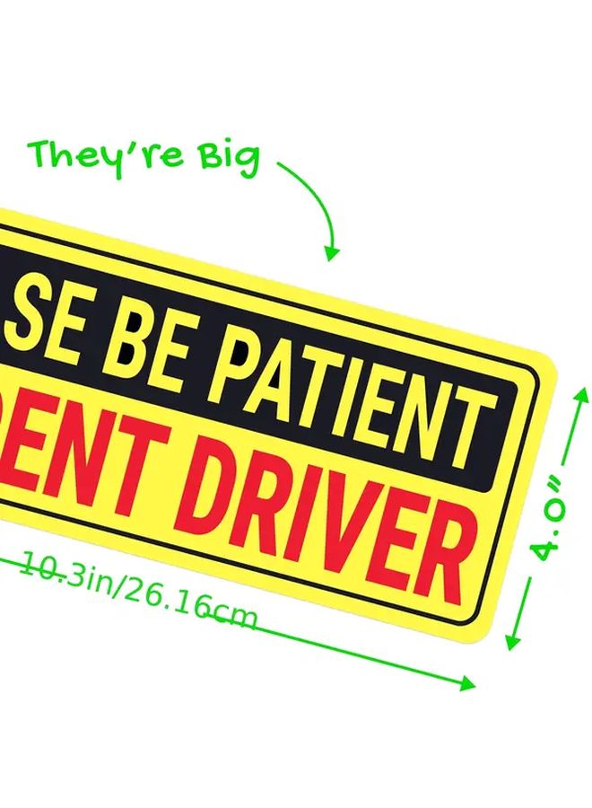 Polyethylene Anti Rear End Sticker For New Car Driving Novice Drivers 1pc - Image 2