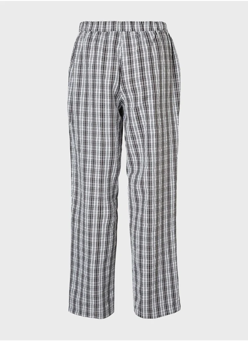 NOISY MAY Nmannie Checkered Pattern Pants