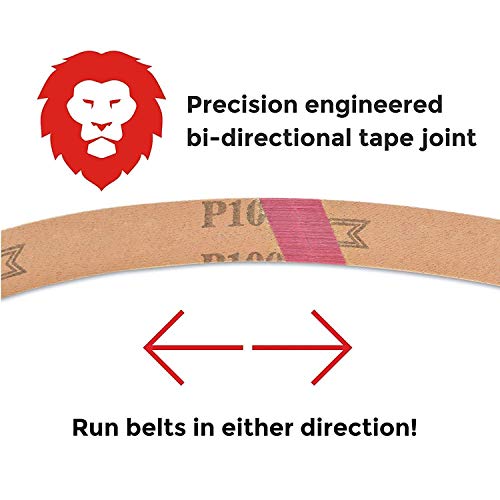 Red Label Abrasives 2 X 48 Inch 60 Grit Metal Grinding EdgeCore Ceramic Sanding Belts, Extra Long Life, 6 Pack - Image 3