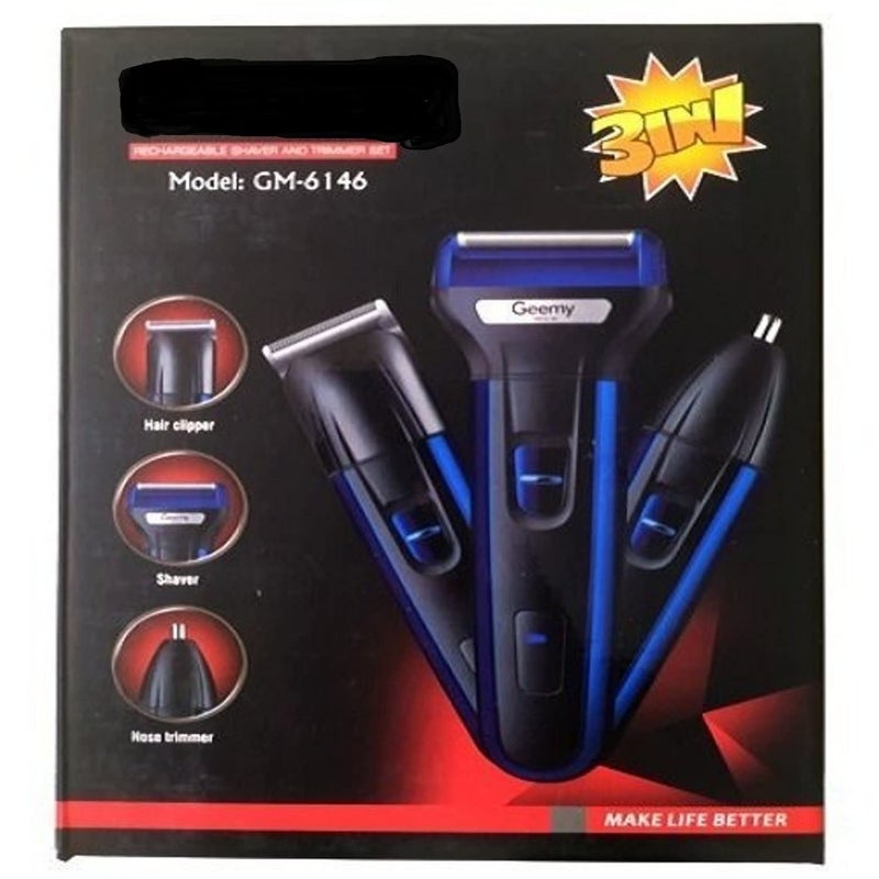 Concepta 3 in 1 Hair Trimmer for Men Hair Cutting - Rechargeable Electric Shaver, Hair Clipper, Nose & Beard Trimmer - Stainless Steel Blades - Corded & Cordless Use - Image 4