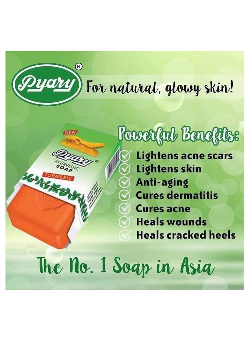Pyary 6-Pack Ayurvedic Turmeric Soap - Image 4