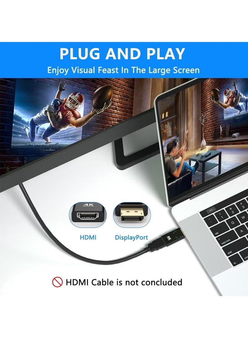 محول DisplayPort (DP) إلى HDMI - محول أحادي الاتجاه بدقة 4K فائقة الوضوح - قطعة واحدة - Image 4
