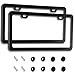 VRYTOR 2PCS Matte Black License Plate Frames NoCover State Name Premium Rust Proof Aluminum License Plate Holder for Women and Men Universal Car Plate Frame with 2 Holes Easy to Install - Image 2