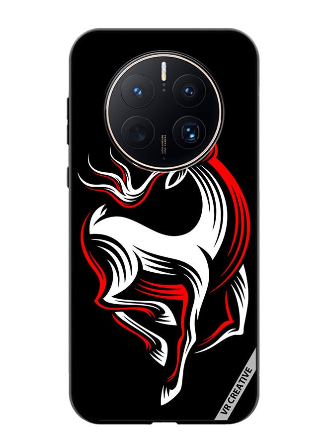 VR CREATIVE Protective Case Cover For Huawei Mate 50 Pro Deer On A Black Design Multicolour - Image 1