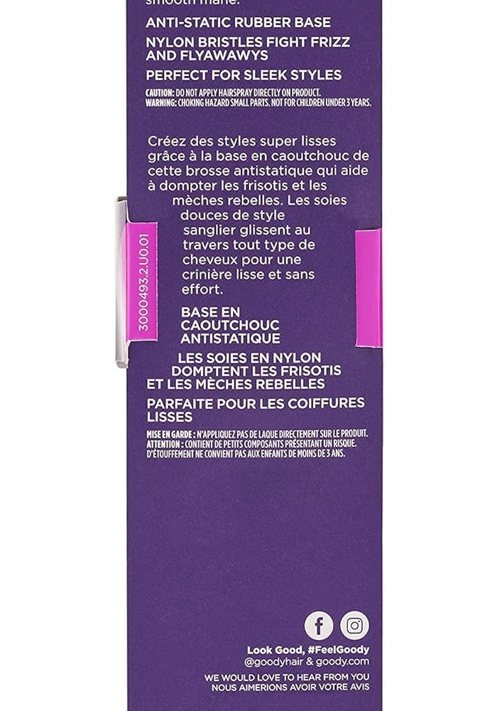 Goody Straight Talk Rubber Styler Brush - Blue - Image 2