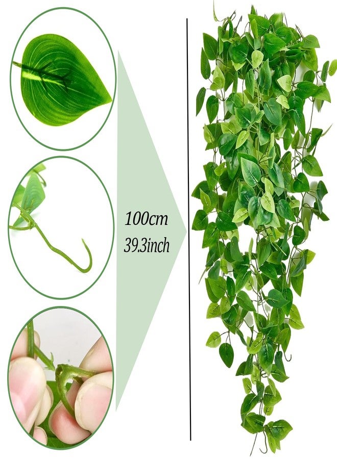 Adak Fake Hanging Plants Vines (2 Pack) – Artificial Ivy Greenery Garlands for Room Decor, Bedroom, Living Room, Kitchen, Office & Patio – Indoor & Outdoor Hanging Décor (No Flowerpot) - Image 4