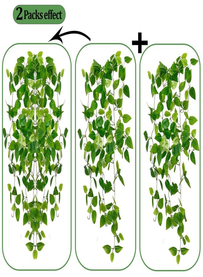 Adak Fake Hanging Plants Vines (2 Pack) – Artificial Ivy Greenery Garlands for Room Decor, Bedroom, Living Room, Kitchen, Office & Patio – Indoor & Outdoor Hanging Décor (No Flowerpot) - Image 5