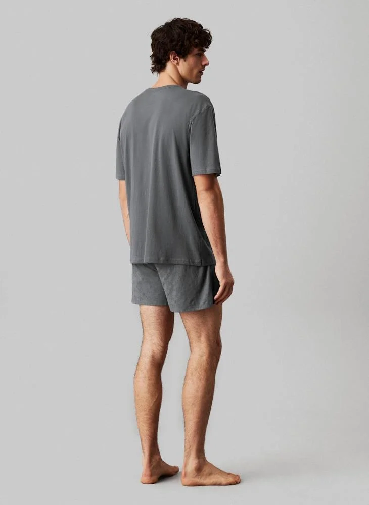 كالفن كلاين Logo Crew Neck T-Shirt & Boxer Set