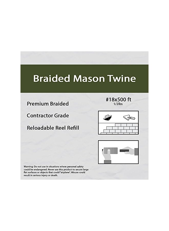 The Bros Braided Nylon Mason Line - Moisture, Oil, Acid, Rot Resistant - Twine String for Marine, Masonry, Crafting, Gardening Uses  - Image 3