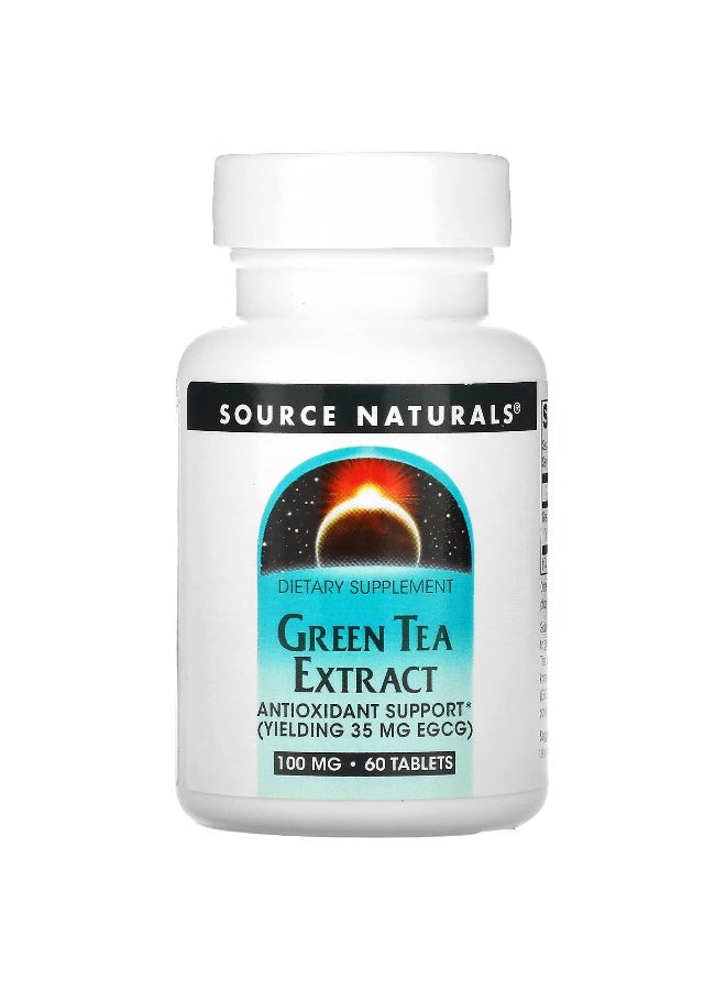 Source Naturals, Green Tea Extract, 100 mg, 60 Tablets (Packaging may vary) - Image 1